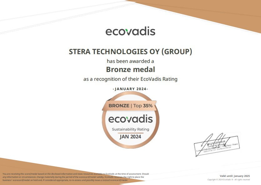 Stera aloitti yhteistyön EcoVadiksen kanssa